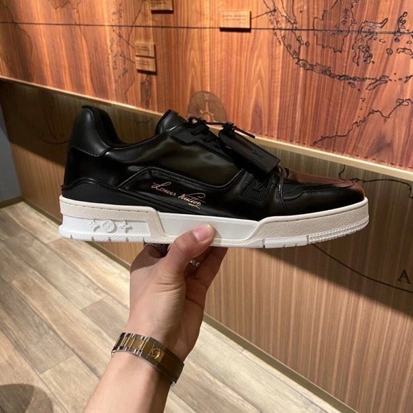 루이비통 2020 lv 트레이너 스니커즈 블랙 레더