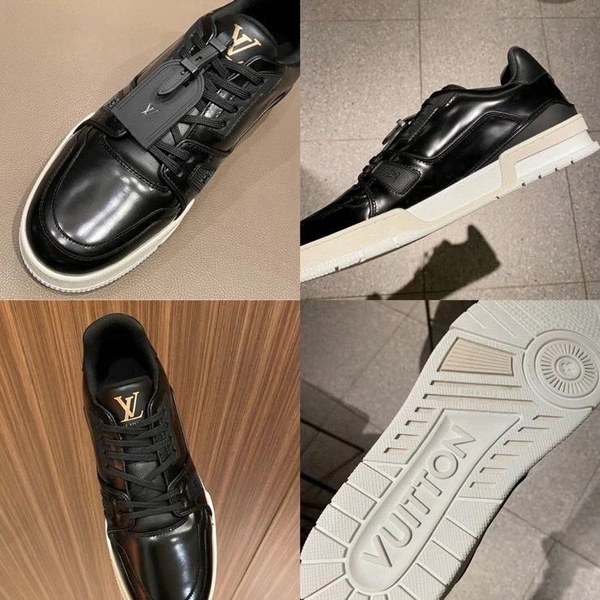 루이비통 2020 lv 트레이너 스니커즈 블랙 레더