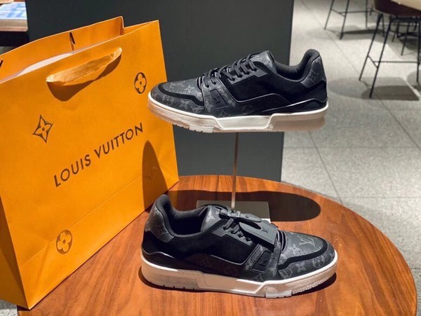 루이비통 2020 블랙 모노그램 lv 트레이너 스니커즈