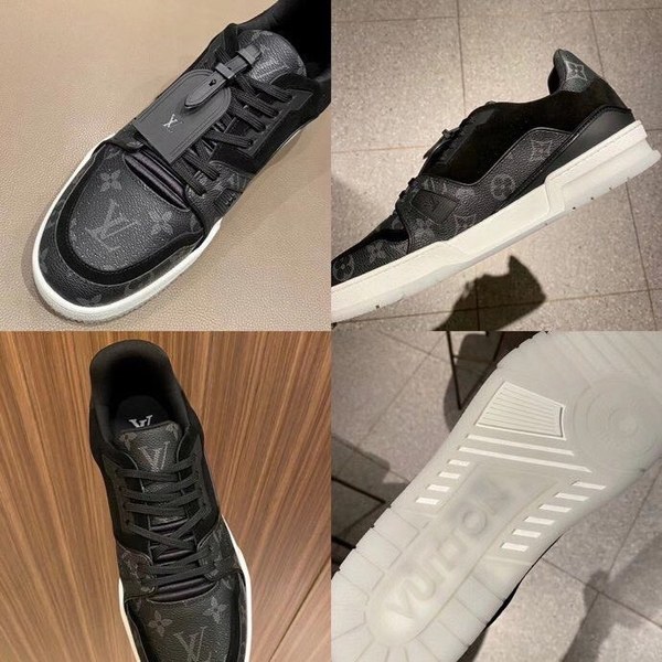 루이비통 2020 블랙 모노그램 lv 트레이너 스니커즈