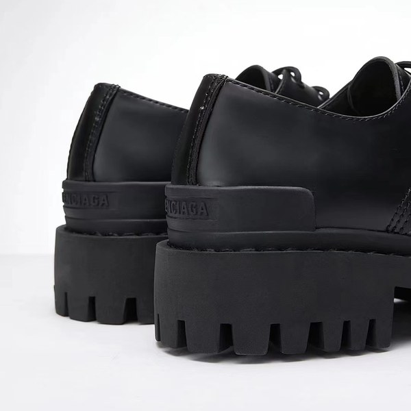 발렌시아가 2021 로고 스토퍼 더비 슈즈