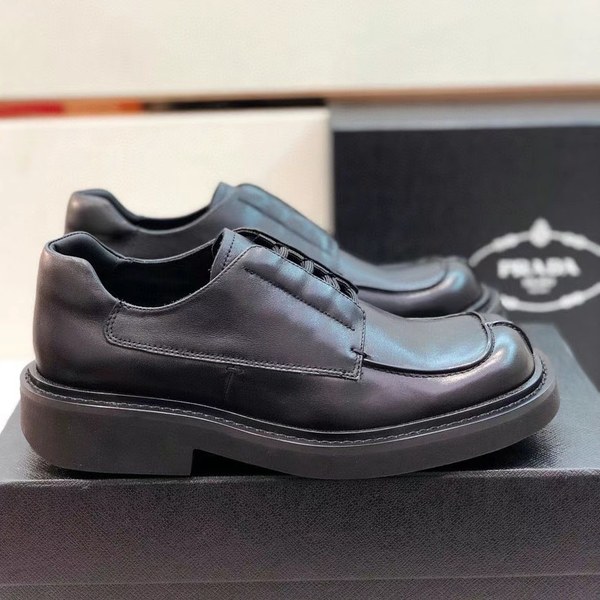 프라다 2021 스트랩 파이핑 더비 슈즈