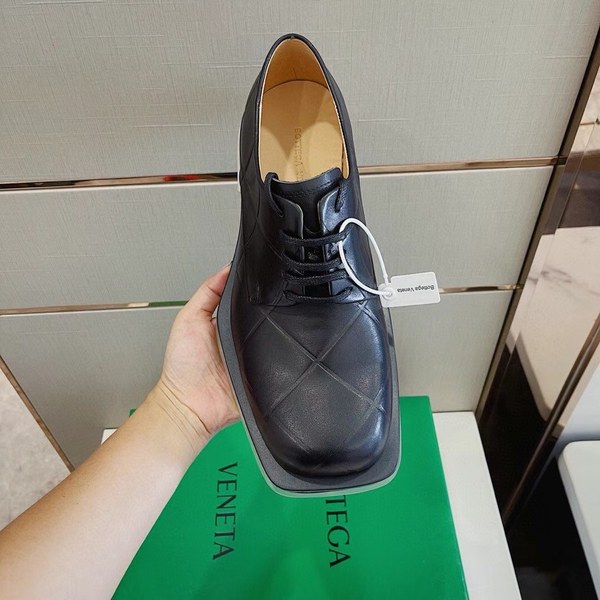 보테가베네타 2021 인트레치아토 클리어솔 레이스업 더비 슈즈 블랙컬러