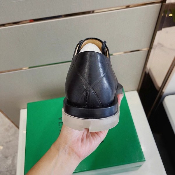 보테가베네타 2021 인트레치아토 클리어솔 레이스업 더비 슈즈 블랙컬러