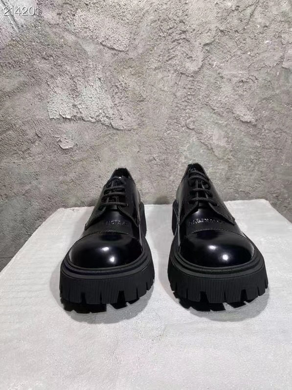 발렌시아가 2021 로고 엠보 더비 슈즈