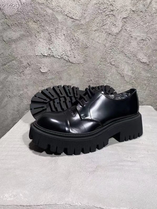 발렌시아가 2021 로고 엠보 더비 슈즈