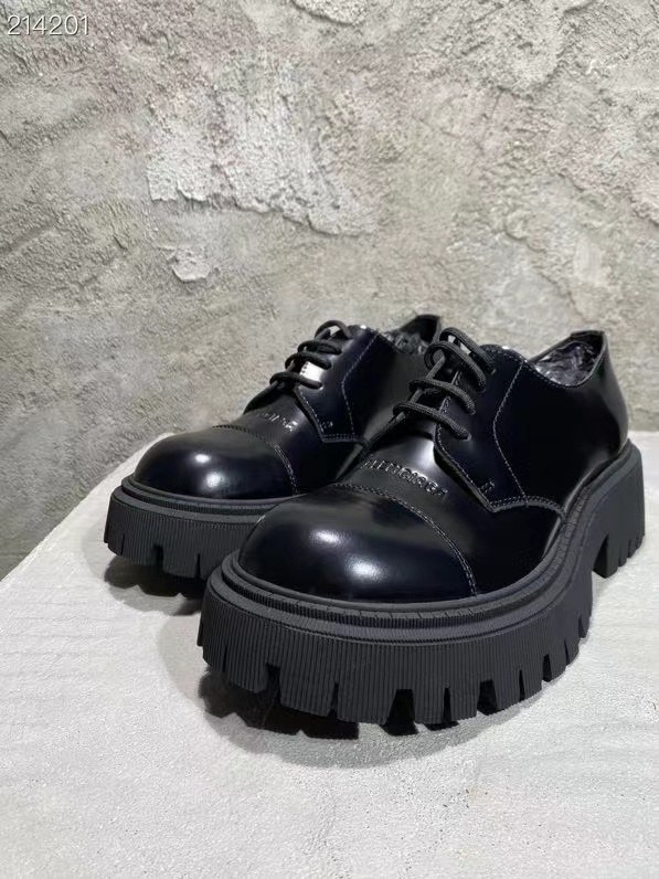 발렌시아가 2021 로고 엠보 더비 슈즈