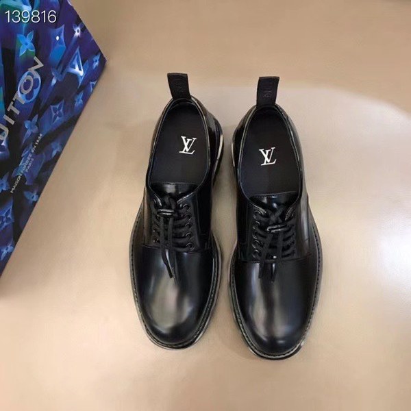 루이비통 LV블랙아이스 스트랩 더비 슈즈 블랙컬러