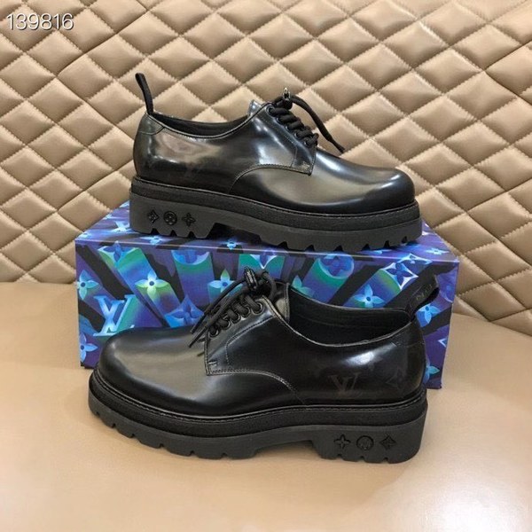 루이비통 LV블랙아이스 스트랩 더비 슈즈 블랙컬러