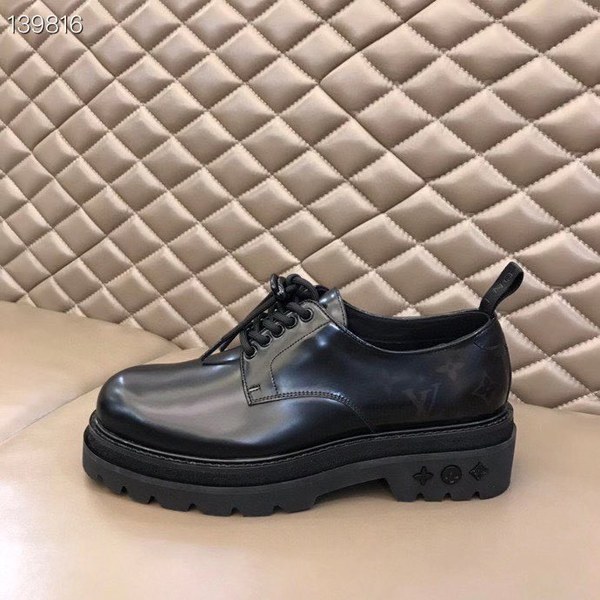 루이비통 LV블랙아이스 스트랩 더비 슈즈 블랙컬러