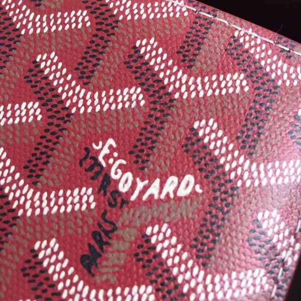 고야드 반지갑 버건디