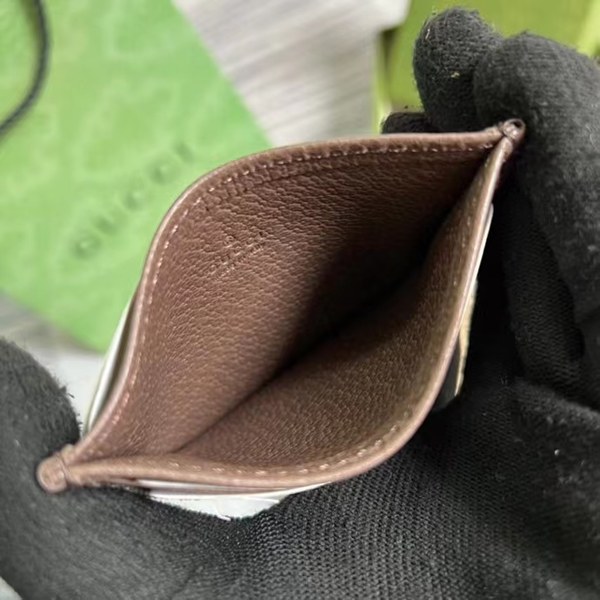 구찌 2022 레드 타이거 로고 카드 지갑