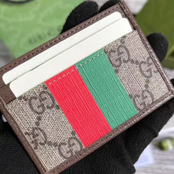 구찌 2022 레드 타이거 로고 카드 지갑