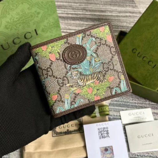 구찌 2022 타이거 플랜트반지갑