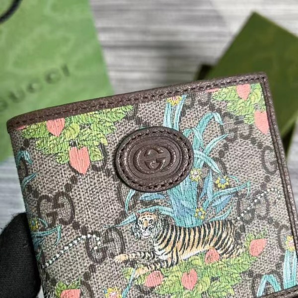 구찌 2022 타이거 플랜트반지갑