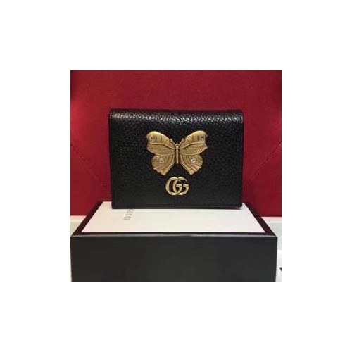 구찌 마몬트 버터플라이 카드지갑 499361 블랙