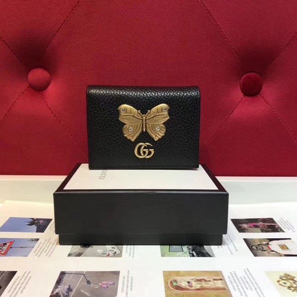 구찌 마몬트 버터플라이 카드지갑 499361 블랙