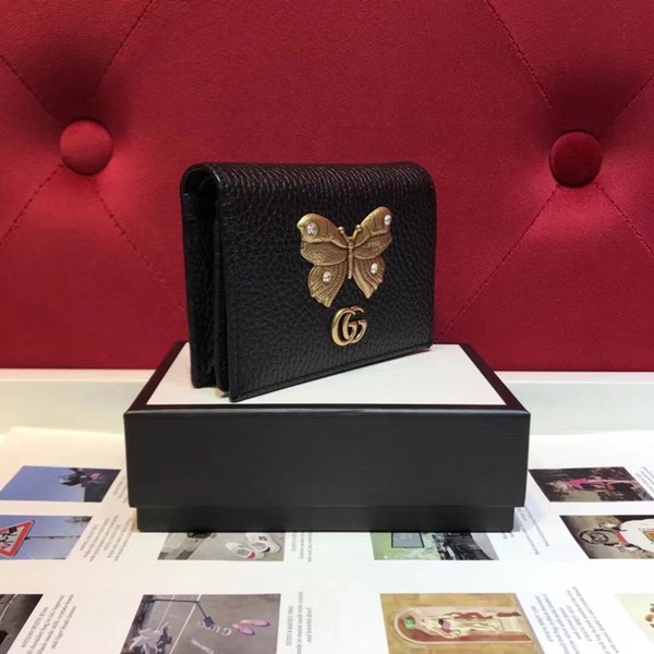 구찌 마몬트 버터플라이 카드지갑 499361 블랙