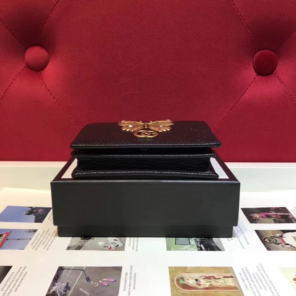 구찌 마몬트 버터플라이 카드지갑 499361 블랙