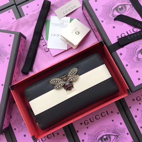 구찌 마가렛 꿀벅 지퍼장지갑 476069