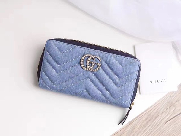 구찌 진주 마몬트 장지갑 443123