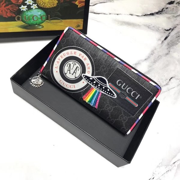 구찌 자수패치 지퍼장지갑 476342