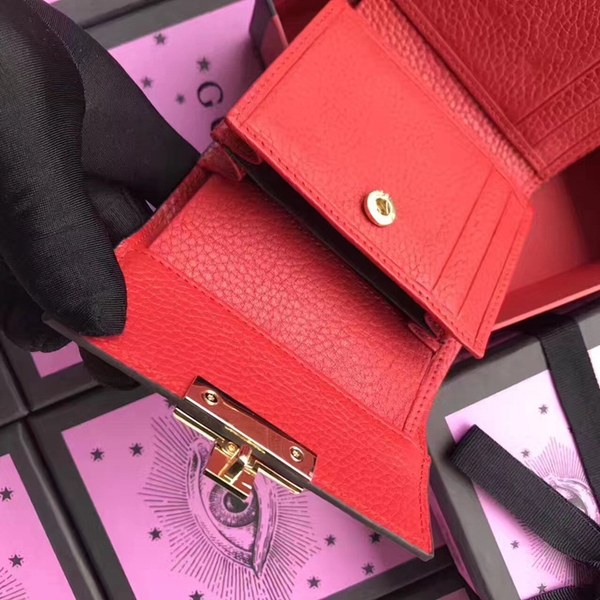 구찌 패드락 소가죽 반지갑 453155 레드