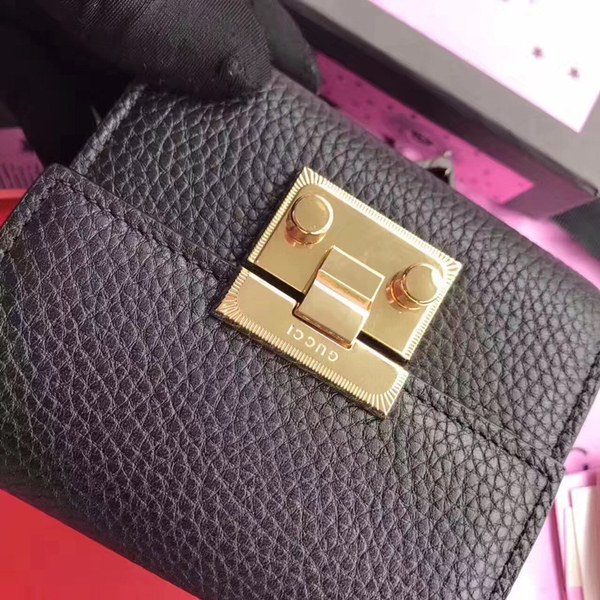 구찌 패드락 소가죽 반지갑 453155 블랙