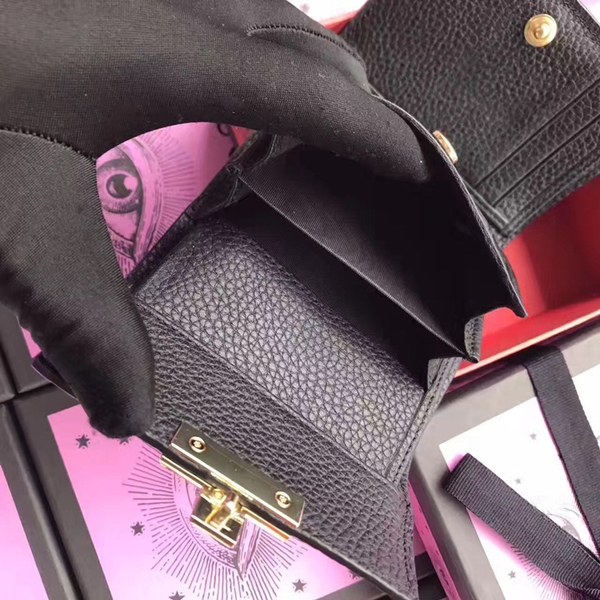 구찌 패드락 소가죽 반지갑 453155 블랙