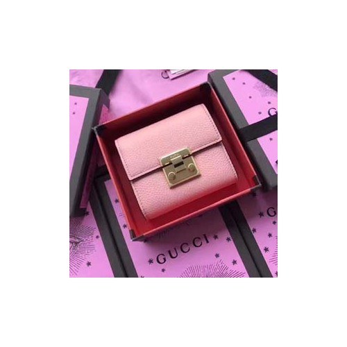 구찌 패드락 소가죽 반지갑 453155 핑크