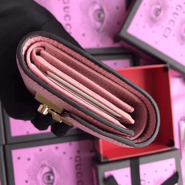 구찌 패드락 소가죽 반지갑 453155 핑크