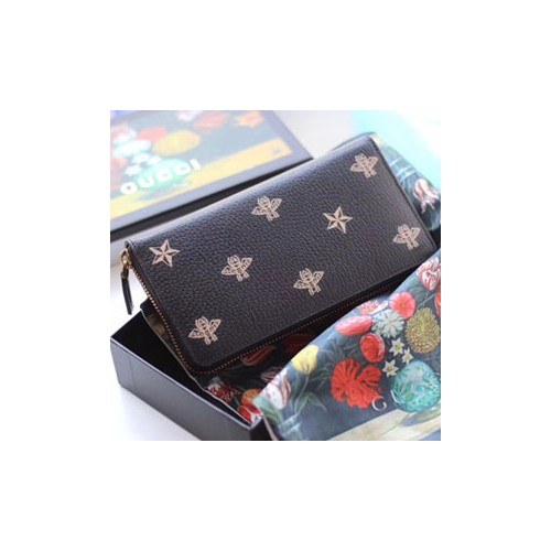 구찌 꿀벌 프린트 장지갑 495062