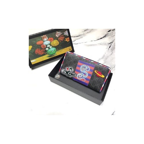 구찌 자수패치 지퍼장지갑 476342