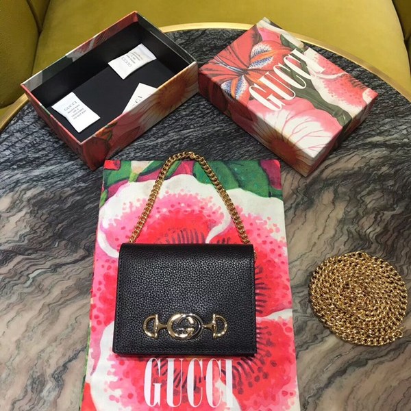 Gucci 구찌 주미 체인 가죽 카드 케이스 570660