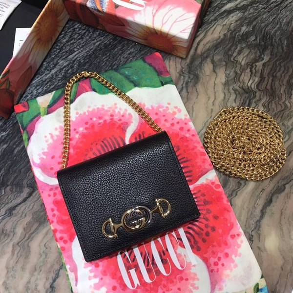 Gucci 구찌 주미 체인 가죽 카드 케이스 570660