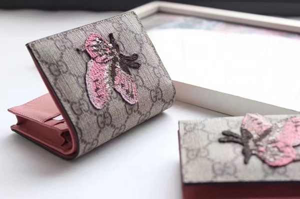 구찌 나비 반지갑 456867 핑크