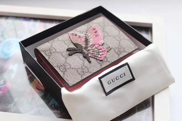 구찌 나비 반지갑 456867 핑크