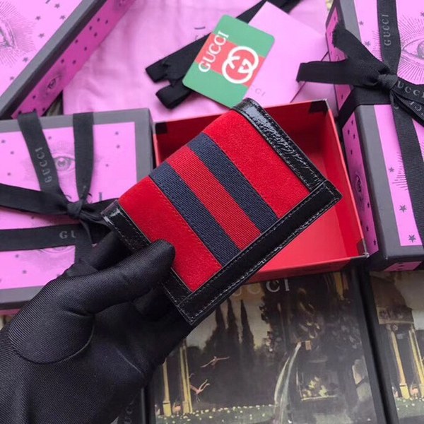 Gucci 구찌 오피디아 스웨이드 카드지갑  523155