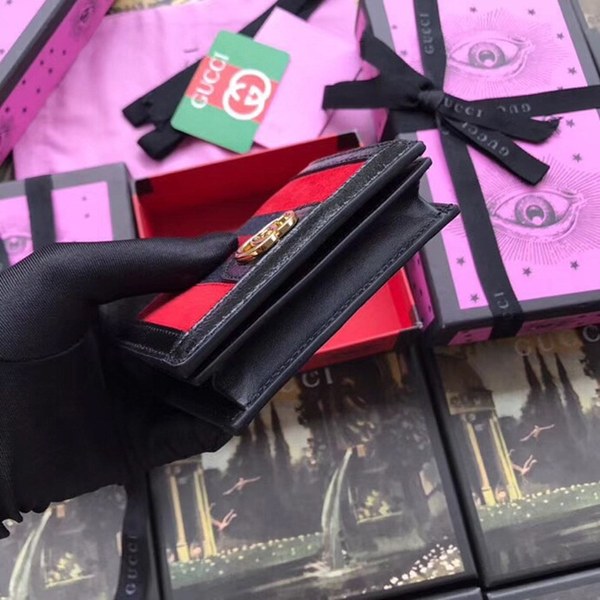 Gucci 구찌 오피디아 스웨이드 카드지갑  523155