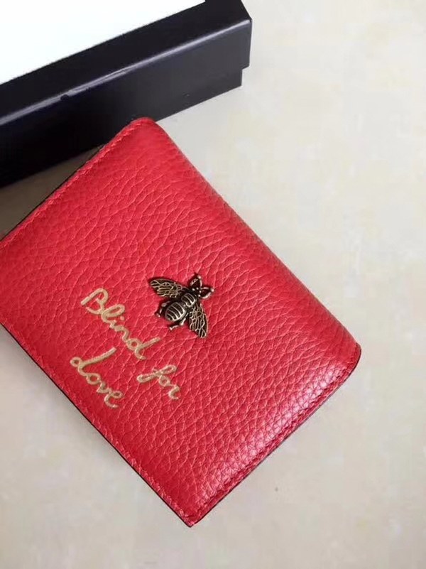 Gucci 2020 애니멀리에 여성 반지갑 블랙,레드,핑크