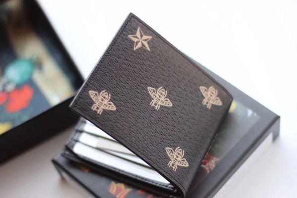 구찌 꿀벌 프린트 반지갑 495055