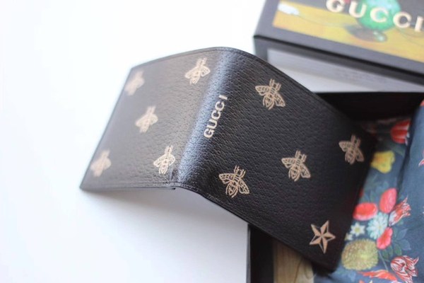 구찌 꿀벌 프린트 반지갑 495055