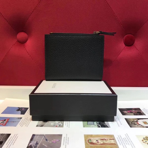 구찌 벌 가죽 카드 반지갑 블랙 498094