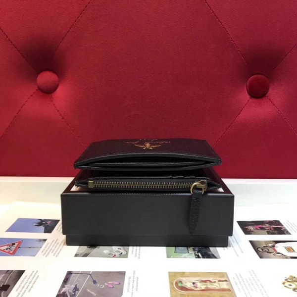 구찌 벌 가죽 카드 반지갑 블랙 498094