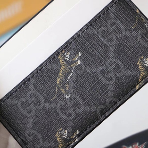 구찌 2020 남여공용 PVC & 레더 카드 퍼스 GUW0132.Size(10cm).블랙