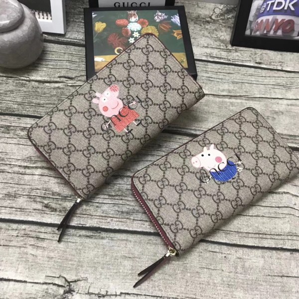 Gucci 구찌 남여공용 피기 지퍼롱월렛 블루피그,레드피그