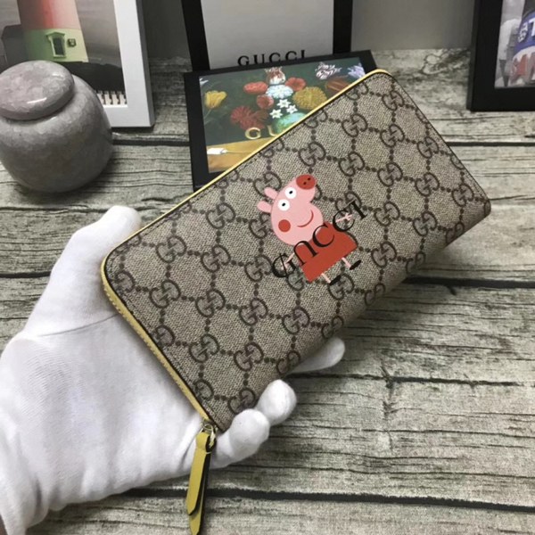 Gucci 구찌 남여공용 피기 지퍼롱월렛 블루피그,레드피그