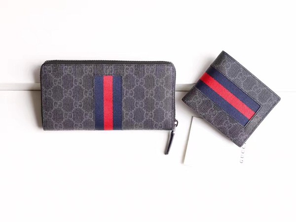 구찌 시그니처 삼선 지퍼 장지갑 408831