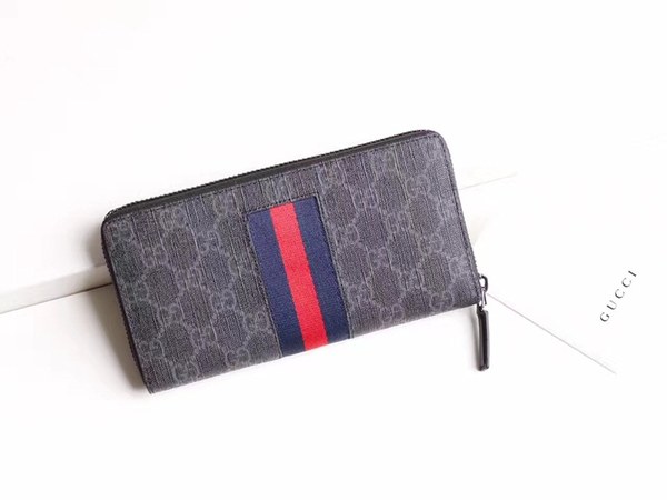 구찌 시그니처 삼선 지퍼 장지갑 408831