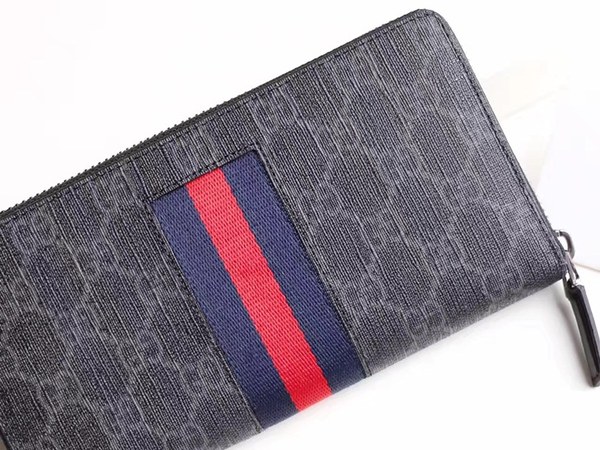 구찌 시그니처 삼선 지퍼 장지갑 408831